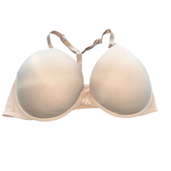 Victoria's Secret PINK bra front clasp 36dd 36e beige - Picture 1 of 5